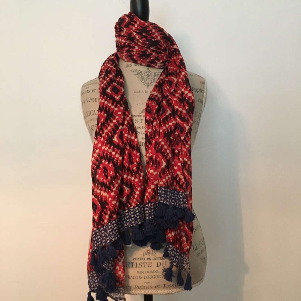 Lucky Brand Diamond Ikat Square Scarf NWT